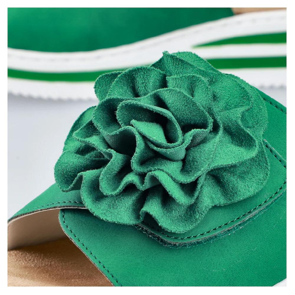 Rieker Pantolette Sommerschuh Poolslide Strandschuh Keilabsatz mit Klettverschluss Muttertagsangebot