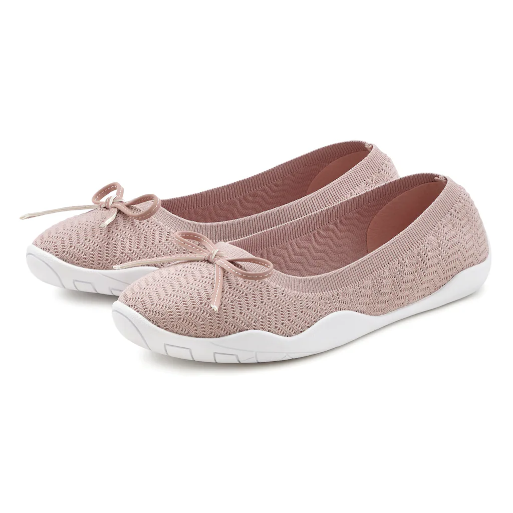 LASCANA Sneaker Ballerinas mit flacher & flexibler Sohle superleicht Slipper Halbschuh VEGAN ▷ für Große Rabatte