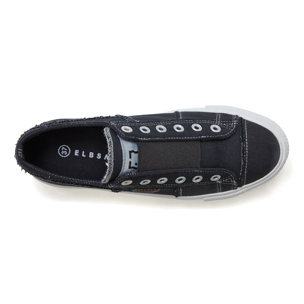 Elbsand Slip-On Sneaker aus Textil bequemer Elastik Einsatz Halbschuh Slipper Freizeitschuh kaufen Räumungsverkauf