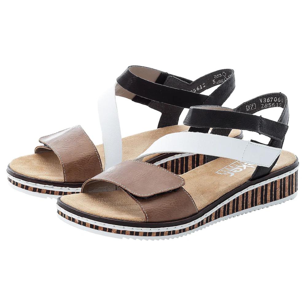 Rieker Riemchensandale Sommerschuh Sandalette Keilabsatz im modernen Look online bestellen Kostenlose Rückgabe