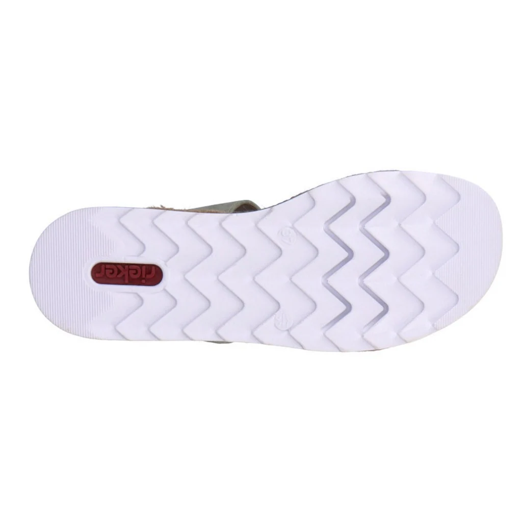 Rieker Pantolette Keilabsatz Sommerschuh Schlappen mit Zierperlen besetzt kaufen Letzte 2 Tage