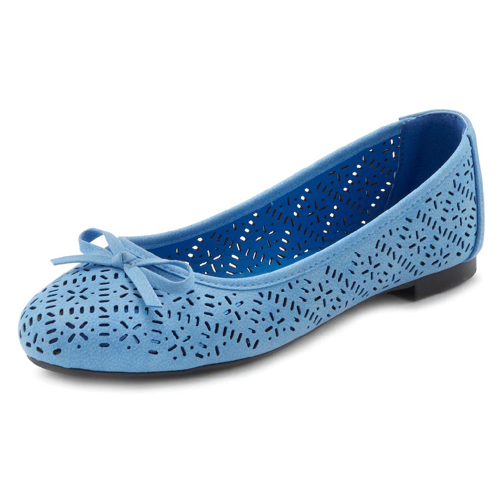 LASCANA Ballerina Freizeitschuh Slipper Halbschuh mit kleinen Cut-Outs VEGAN online bestellen Bis zu 60% Rabatt