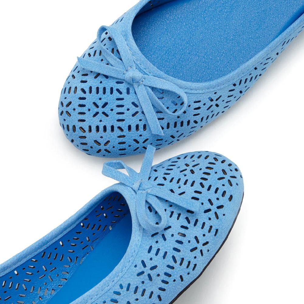 LASCANA Ballerina Freizeitschuh Slipper Halbschuh mit kleinen Cut-Outs VEGAN online bestellen Bis zu 60% Rabatt
