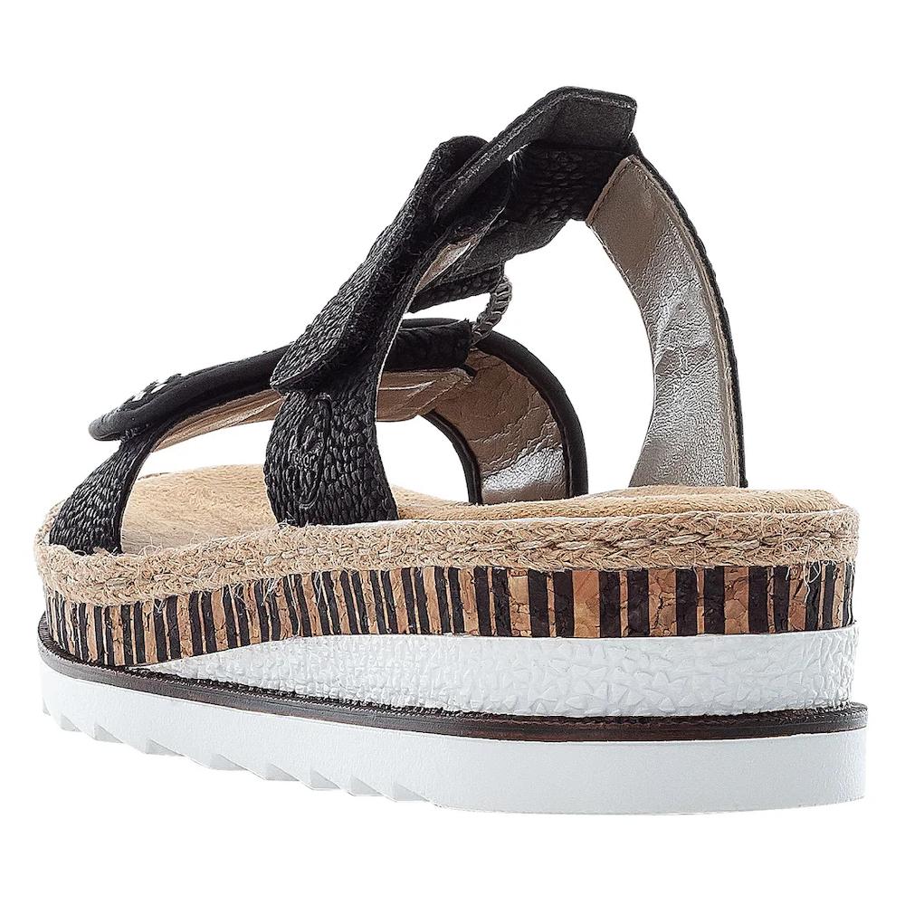 Rieker Pantolette Keilabsatz Sommerschuh Schlappen mit weicher Innensohle online kaufen Verkauf
