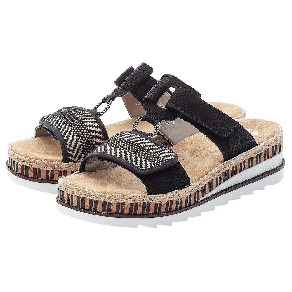 Rieker Pantolette Keilabsatz Sommerschuh Schlappen mit weicher Innensohle online kaufen Verkauf