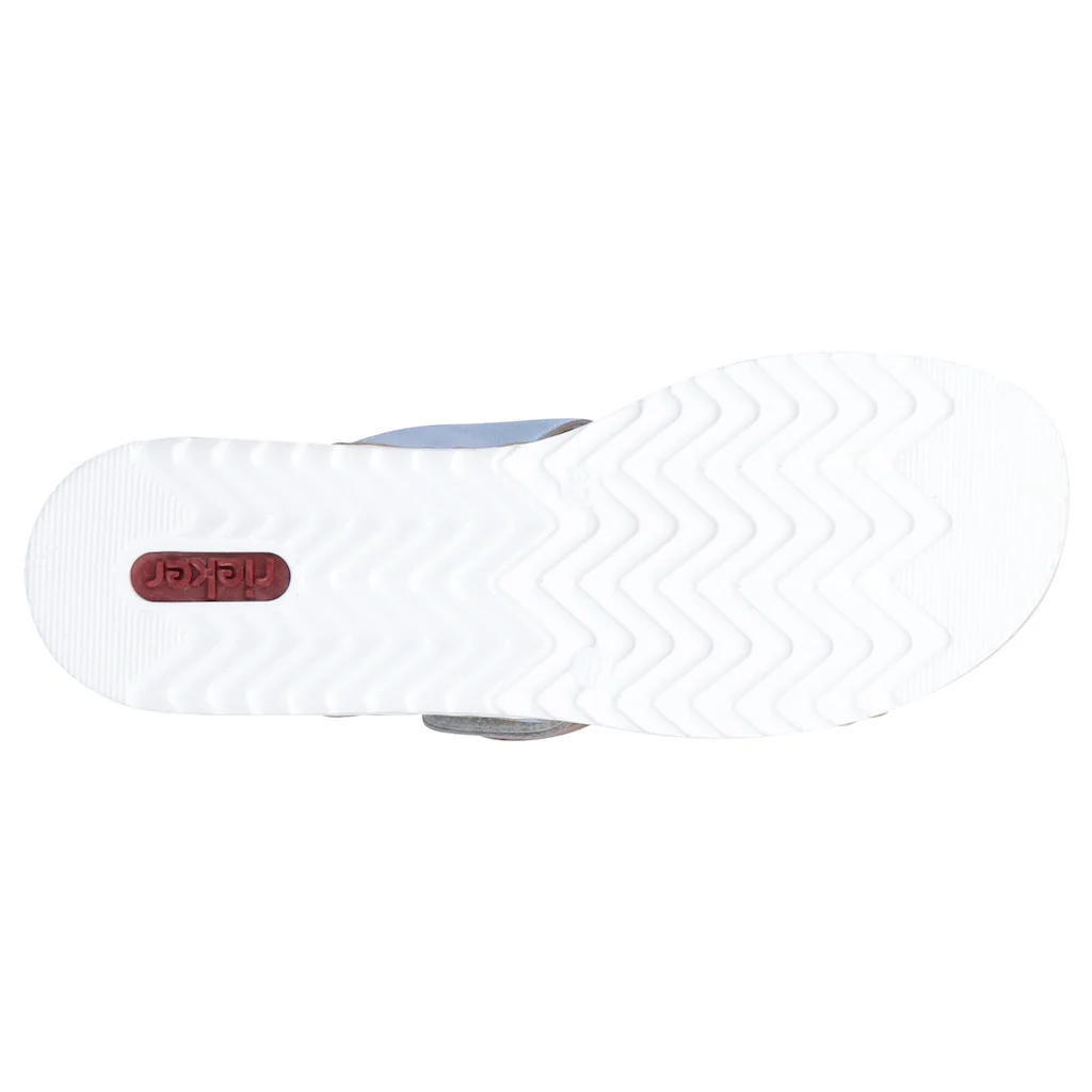 Rieker Pantolette Keilabsatz Sommerschuh Schlappen mit softer Innensohle bestellen Valentinstagsangebot