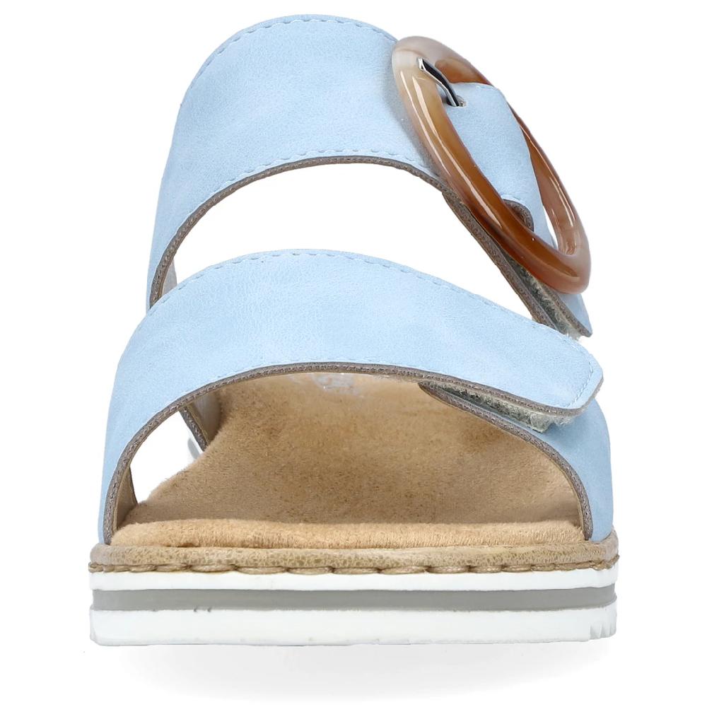 Rieker Pantolette Keilabsatz Sommerschuh Schlappen mit softer Innensohle bestellen Valentinstagsangebot