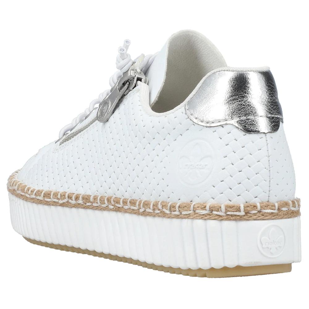Rieker Sneaker mit modischer Ziernaht Freizeitschuh Halbschuh Schnürschuh bestellen Top Angebot
