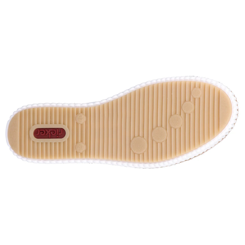 Rieker Sneaker mit modischer Ziernaht Freizeitschuh Halbschuh Schnürschuh bestellen Top Angebot