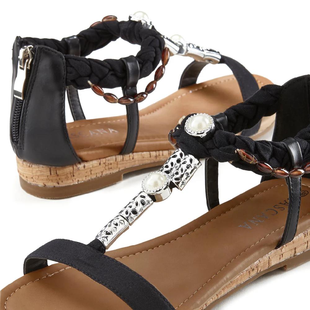 LASCANA Sandale Sandalette Sommerschuh mit Schmuckelementen VEGAN bestellen Online Outlet