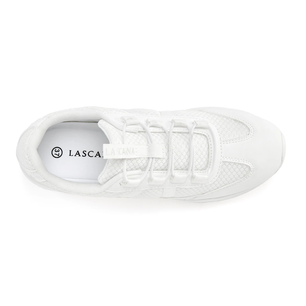 LASCANA Sneaker Slip-On Freizeitschuh Halbschuh mit elastischen Schnürbändern VEGAN kaufen Nur noch ein Tag übrig
