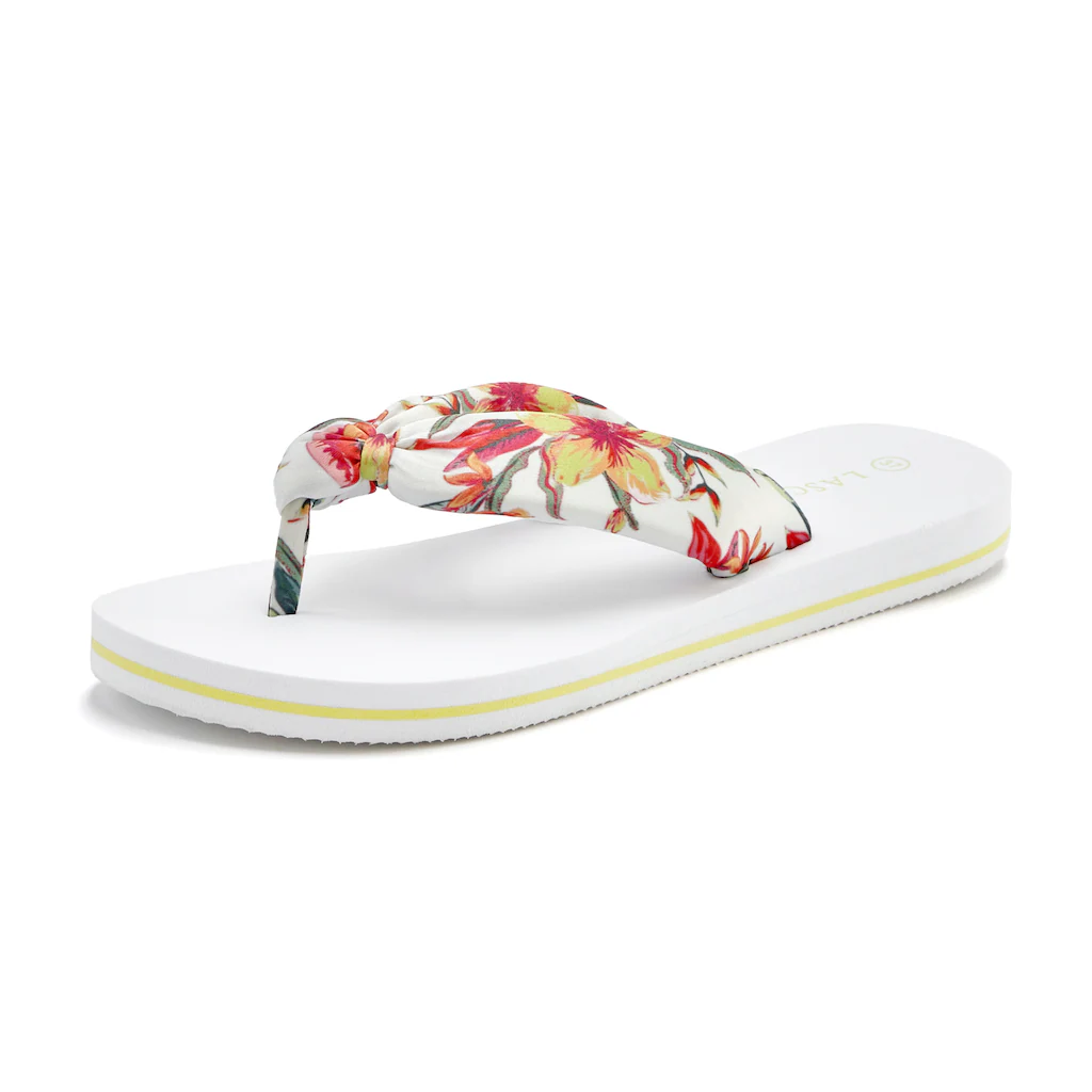 LASCANA Badezehentrenner Sandale Pantolette Badeschuh ultraleicht mit softem Band VEGAN Rabatte dieses Monats