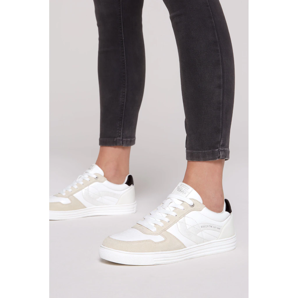 SOCCX Sneaker mit Zehenkappe aus Veloursleder Online