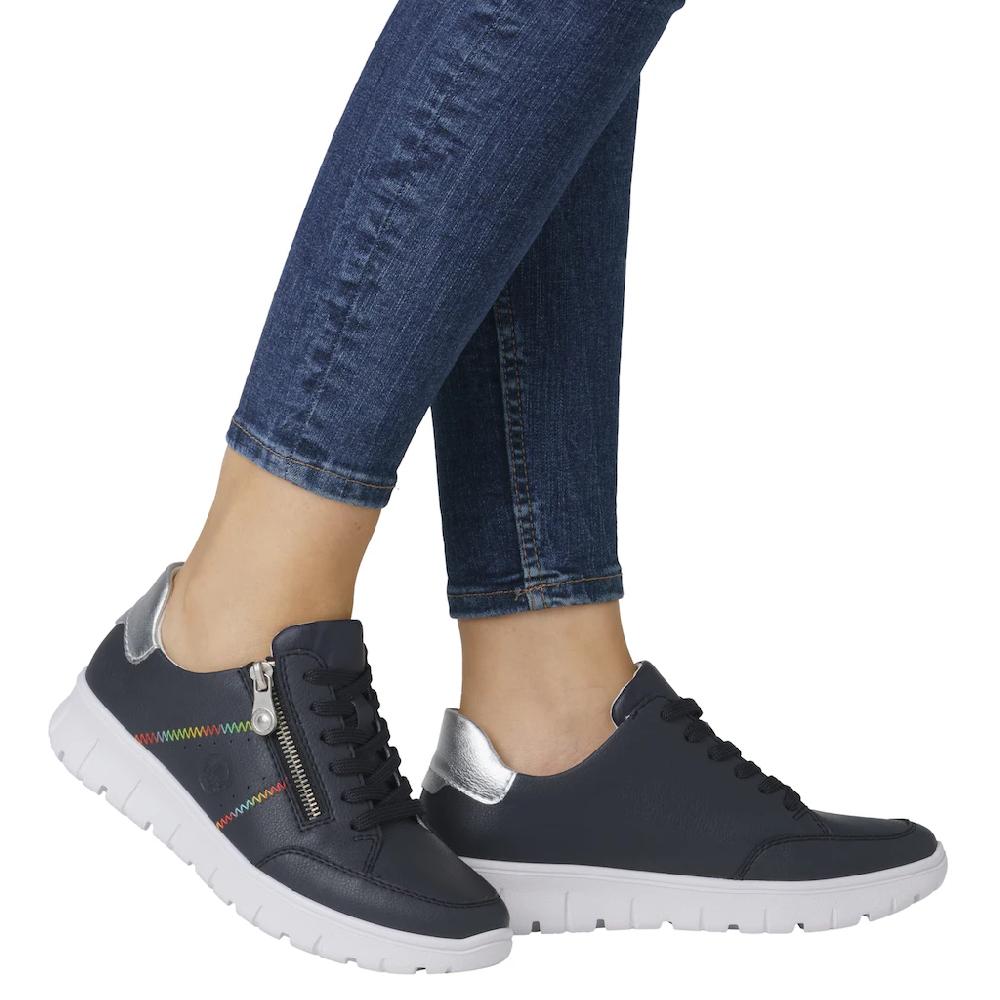 Rieker Sneaker Schnürschuh Halbschuh Freizeitsneaker seitlicher Reißverschluss ▷ für Hotsell