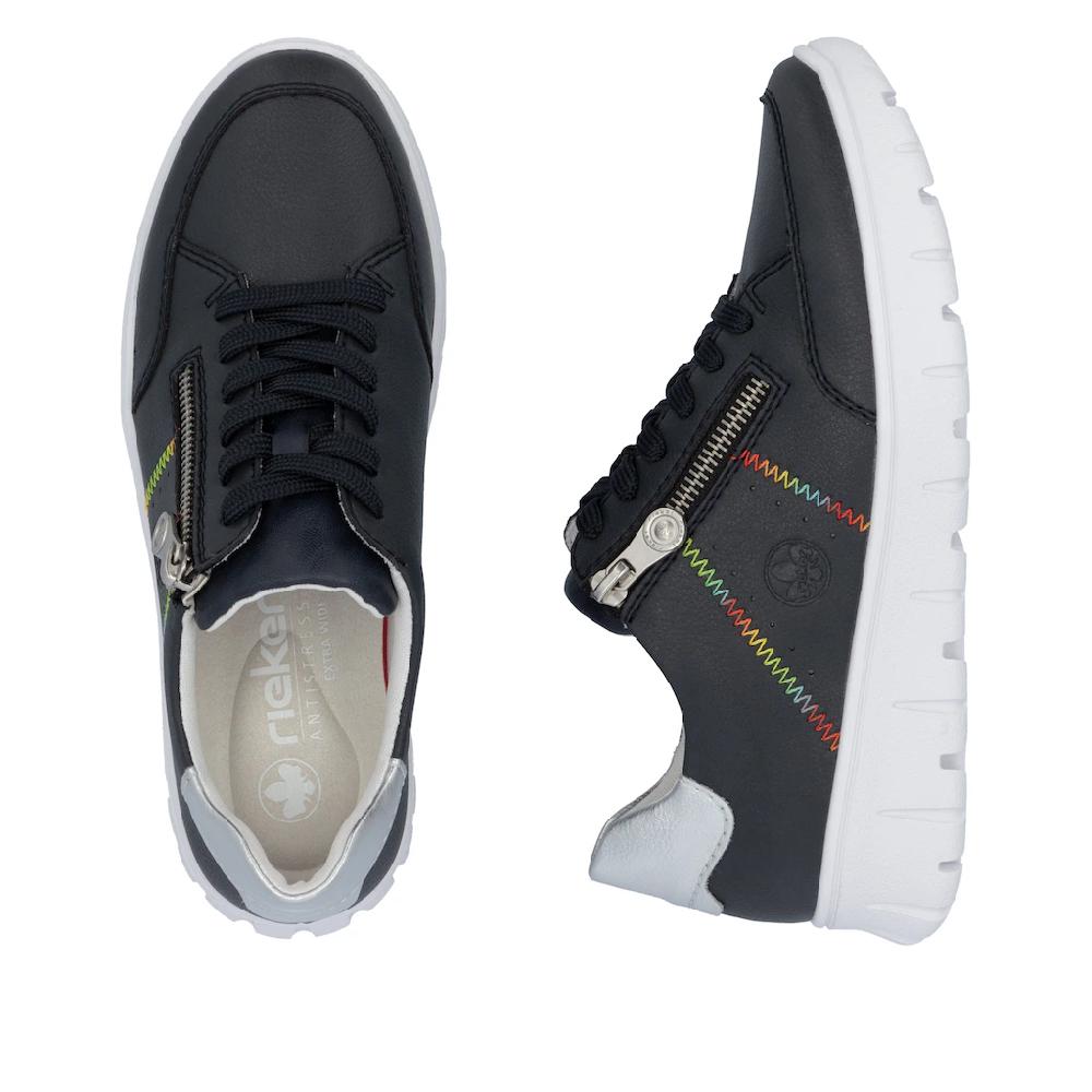 Rieker Sneaker Schnürschuh Halbschuh Freizeitsneaker seitlicher Reißverschluss ▷ für Hotsell