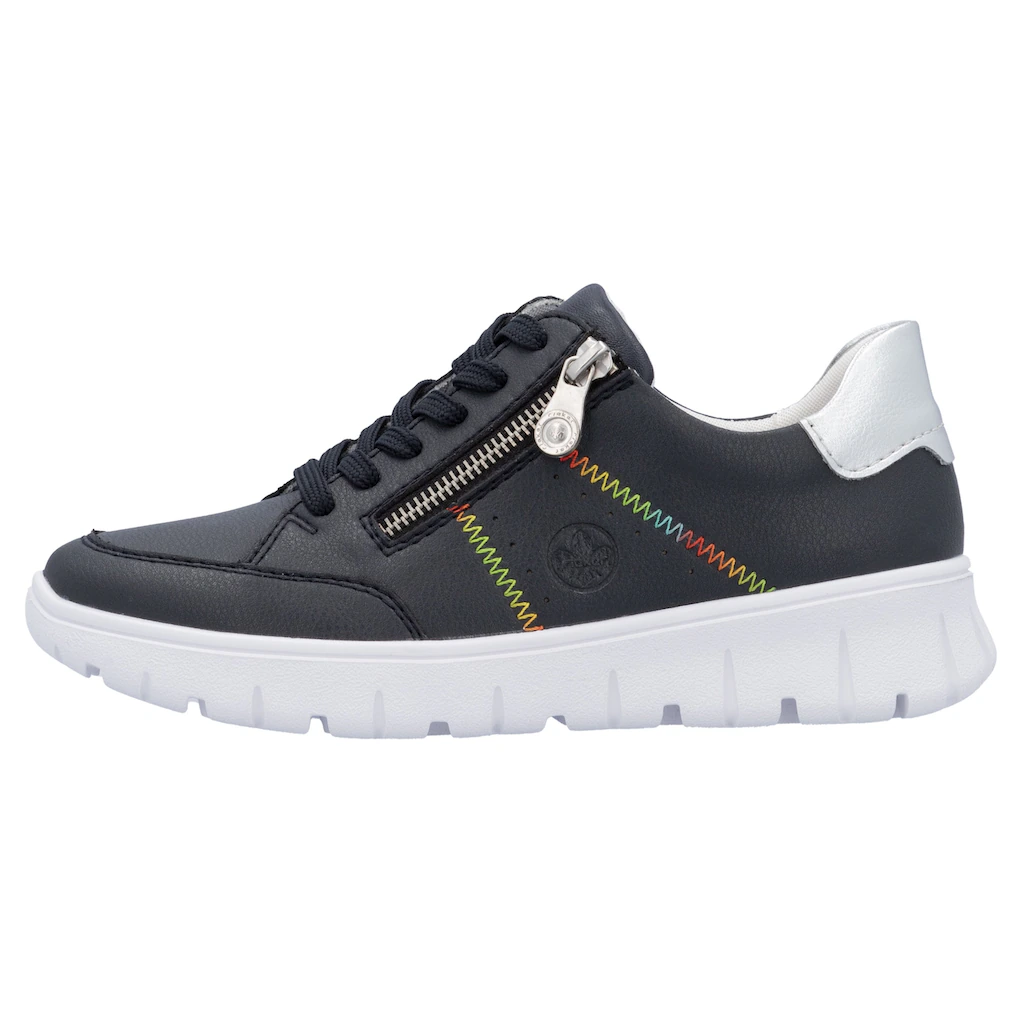 Rieker Sneaker Schnürschuh Halbschuh Freizeitsneaker seitlicher Reißverschluss ▷ für Hotsell