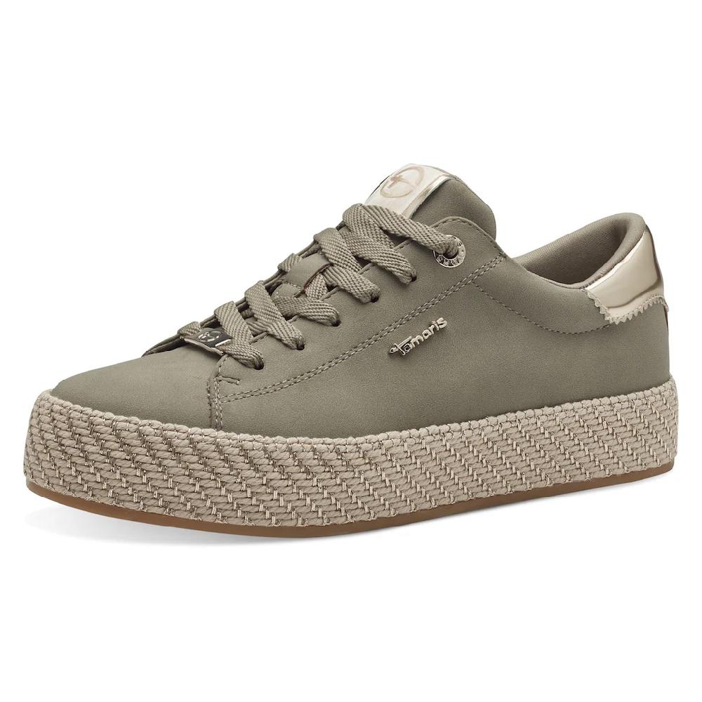Tamaris Plateausneaker Freizeitschuh Halbschuh Schnürschuh mit Textilkordel am Plateau online kaufen Rabatt