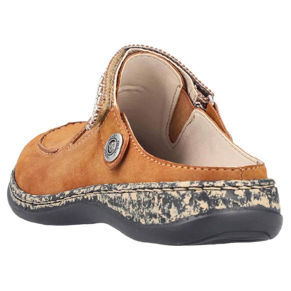 Rieker Clog Sabot Schlupfschuh Schlappen mit kleinem Stretcheinsatz Günstig kaufen