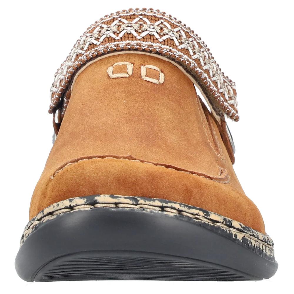 Rieker Clog Sabot Schlupfschuh Schlappen mit kleinem Stretcheinsatz Günstig kaufen
