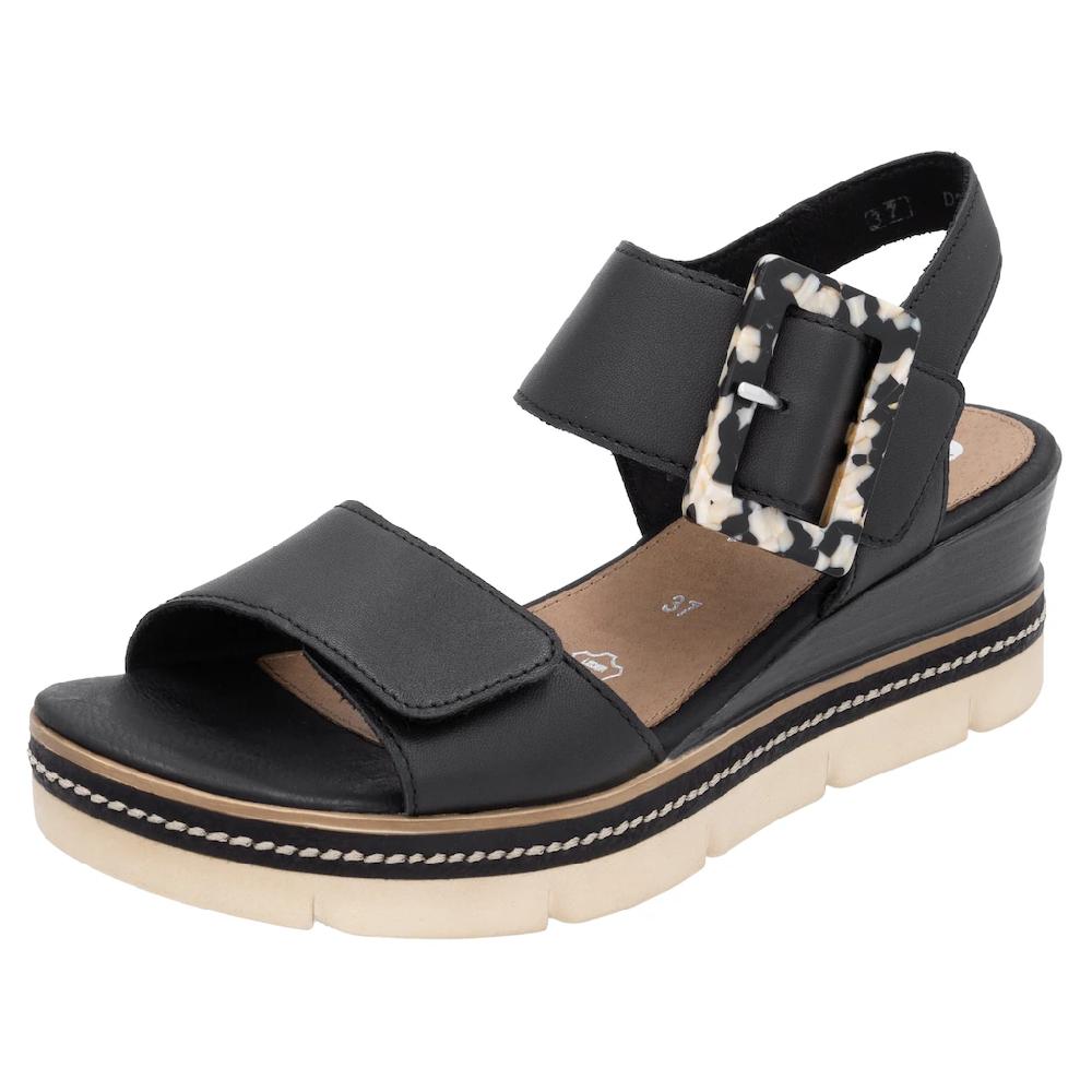 Remonte Keilsandalette »Elisabeth Hurley-Collection« Keilabsatz Riemensandale Sommerschuh auffällige Zierschnalle bestellen Cyber Monday