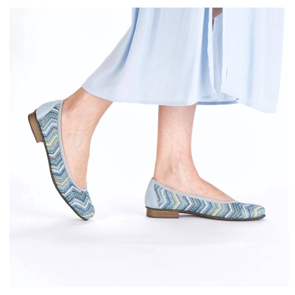 Rieker Ballerina Slipper Schlupfschuh Pumps mit weicher Innensohle Osterangebot