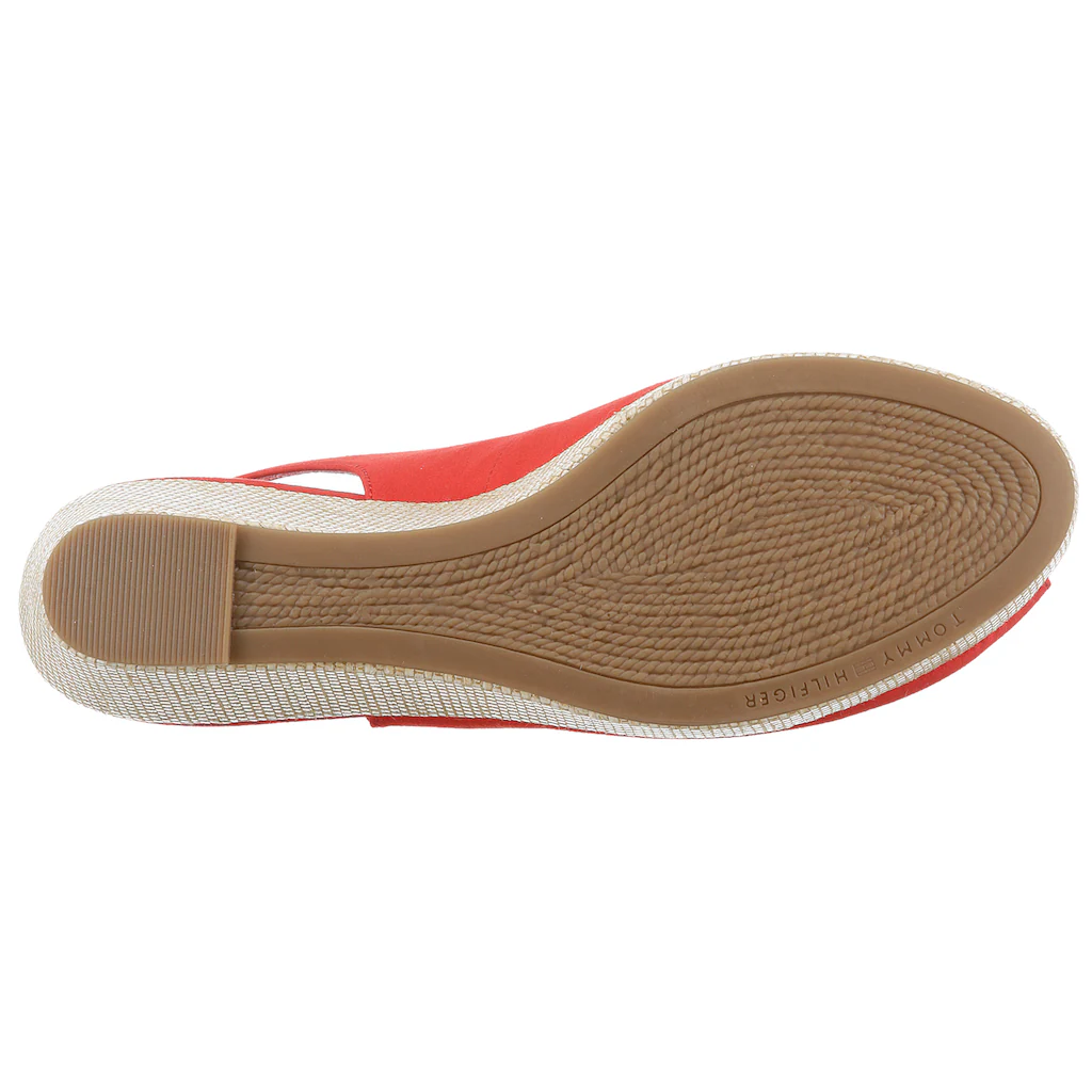 Tommy Hilfiger Sandalette »ICONIC ELBA SLING BACK WEDGE« Sommerschuh Sandale Keilabsatz mit Jutebesatz Heißer Verkauf
