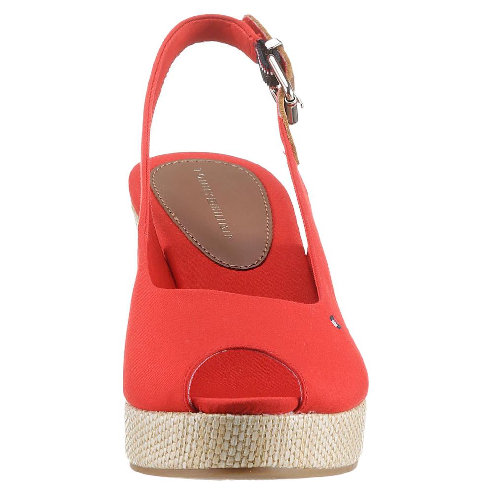 Tommy Hilfiger Sandalette »ICONIC ELBA SLING BACK WEDGE« Sommerschuh Sandale Keilabsatz mit Jutebesatz Heißer Verkauf