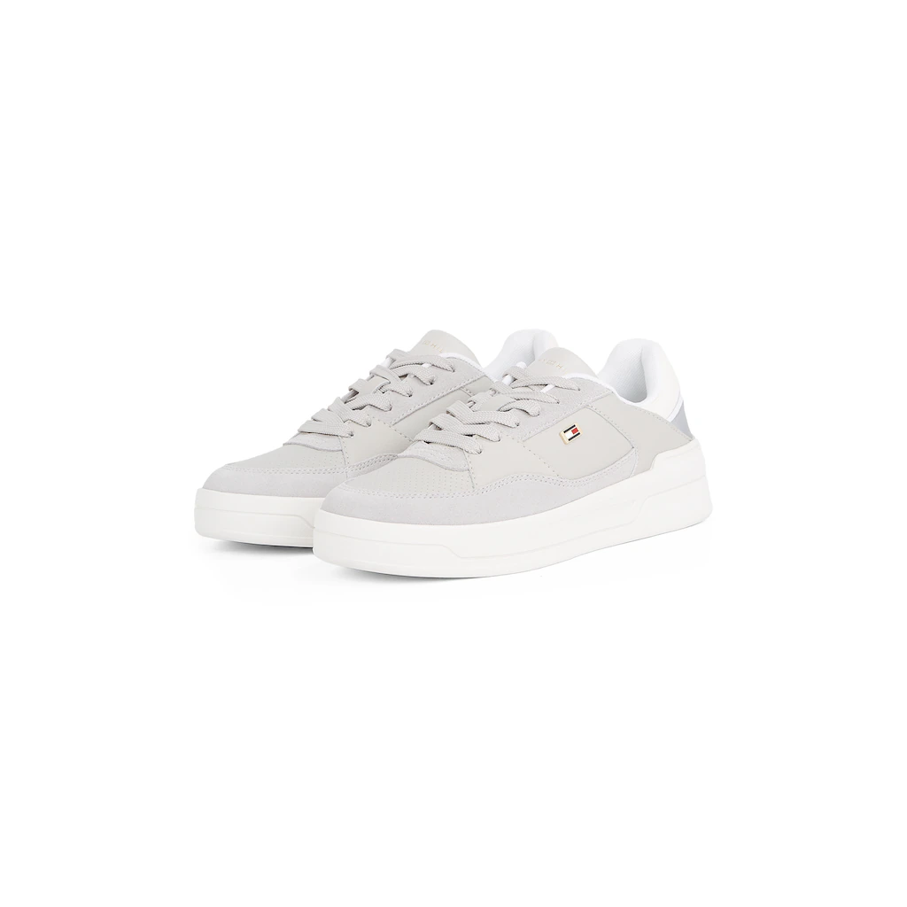Tommy Hilfiger Plateausneaker »ESSENT BASKET SNEAKER METALLIC« Freizeitschuh Halbschuh Schnürschuh mit seitlicher Logoflagge online bestellen Neueste Mode