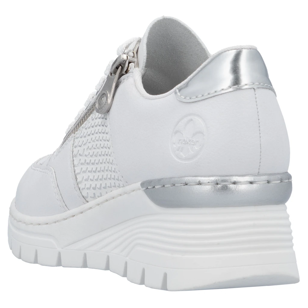 Rieker Keilsneaker Halbschuh Freizeitschuh Schnürschuh Sneaker mit Reißverschluss Bestseller