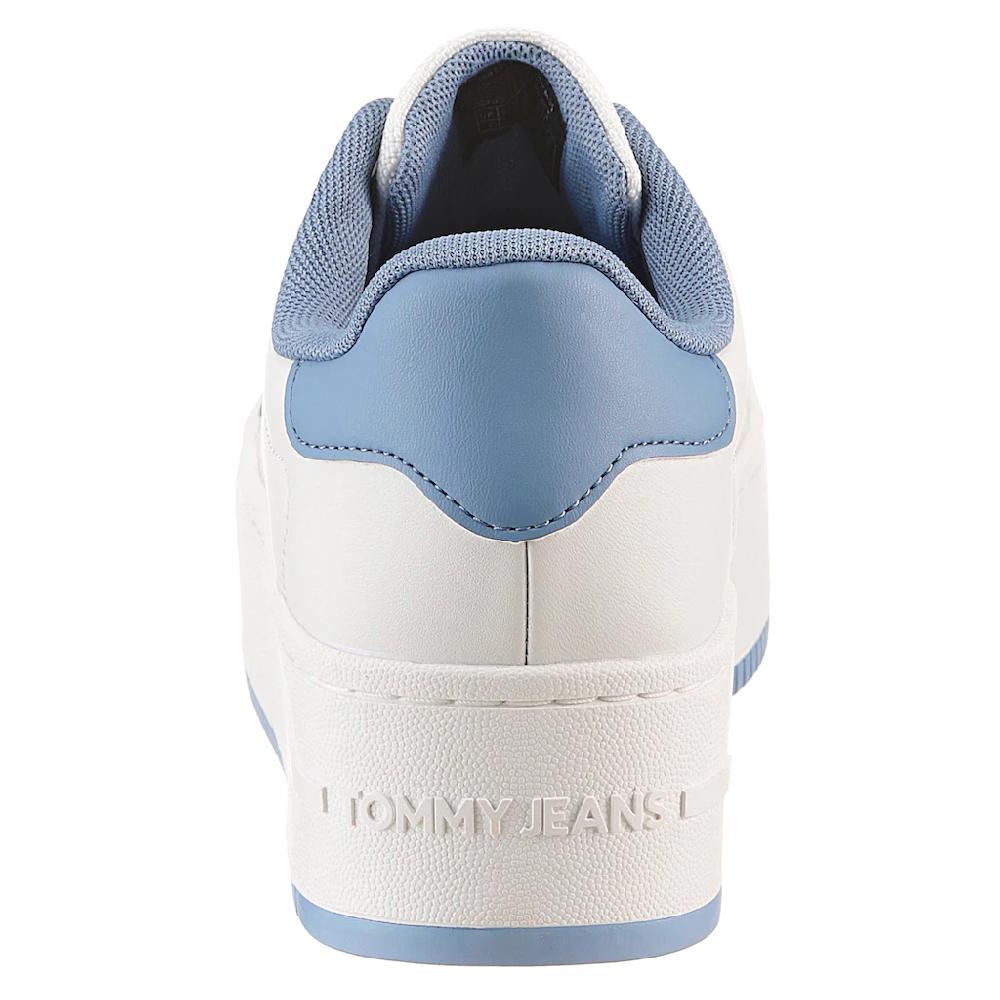 Tommy Jeans Plateausneaker »TJW FLATFORM ESS« Freizeitschuh Halbschuh Schnürschuh mit gepolstertem Schaftrand ▷ für Super Sparpreis