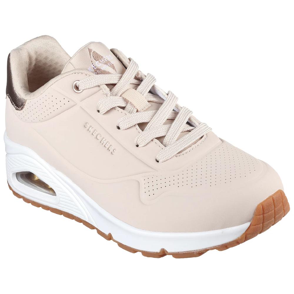 Skechers Sneaker »UNO GOLDEN AIR« Freizeitschuh Halbschuh Schnürschuhmit Metallic-Einsatz kaufen Letzte 2 Tage
