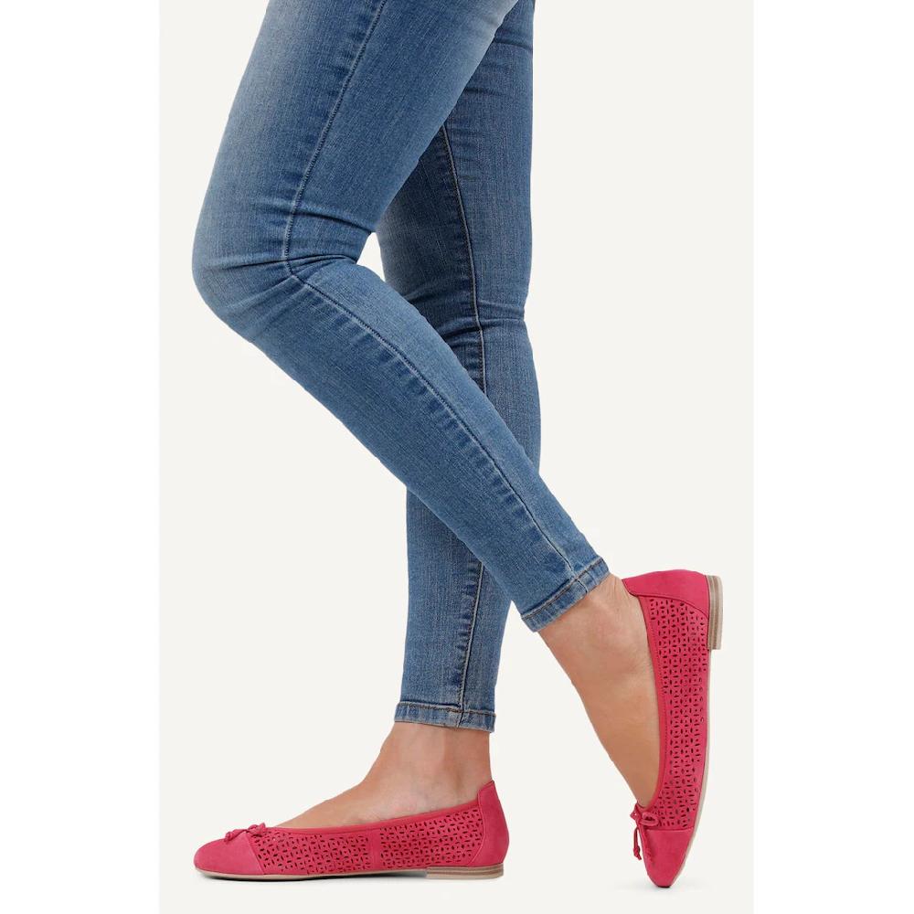 Caprice Ballerina Blockabsatz Businessschuh Bequemschuh mit dezenter Zierschleife Nur noch ein Tag übrig